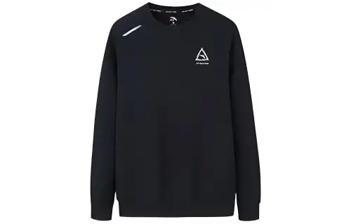 ANTA Sweatshirts Men's Black Crew Neck Thickened Regular