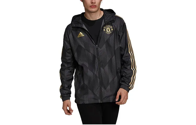 Adidas Jackets Men's Black Hooded Moderate Other