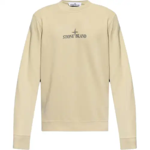 STONE ISLAND Logo print Cotton Sweatshirt