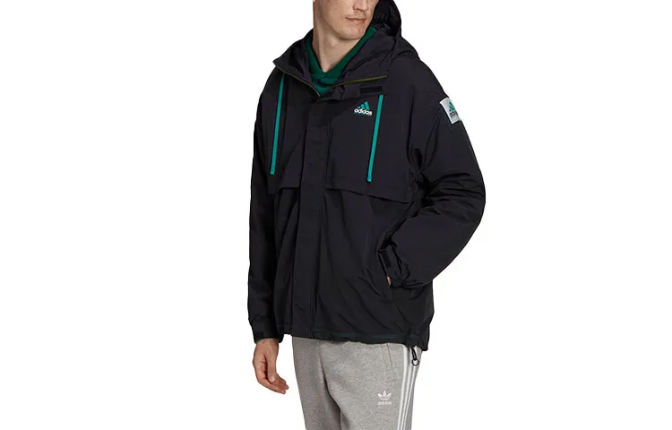 Adidas Jackets Men's Black Hooded Moderate Other