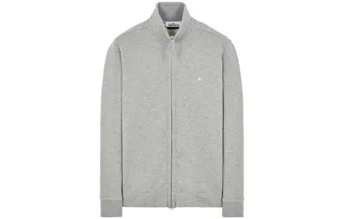 STONE ISLAND Jackets Men's Gray Stand Collar Moderate Straight Fit