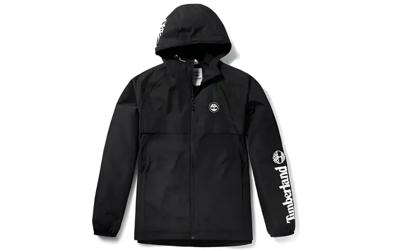 Timberland Jackets Men's Black Hooded Moderate Hard Shell