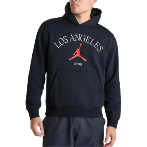 Jordan Sweatshirts Men's Black Hooded Moderate Regular