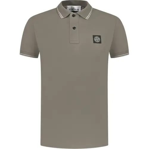 STONE ISLAND Logo Patch Short-Sleeved Polo Shirt