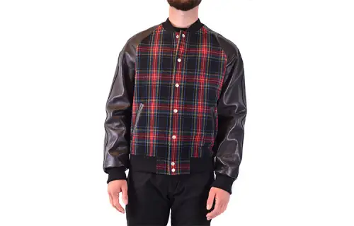 GUCCI Jackets Men's Brown Baseball Collar Moderate Other
