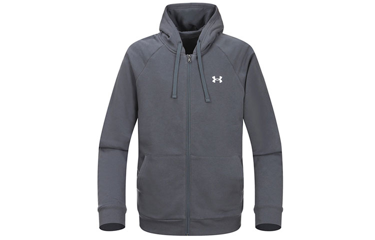 Under Armour Rival Jackets Men's Gray Hooded Moderate Other