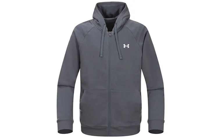 Under Armour Rival Jackets Men's Gray Hooded Moderate Other