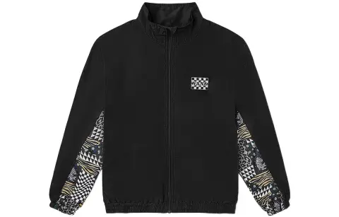 Vans Jackets Unisex Black Stand Collar Moderate Straight Fit