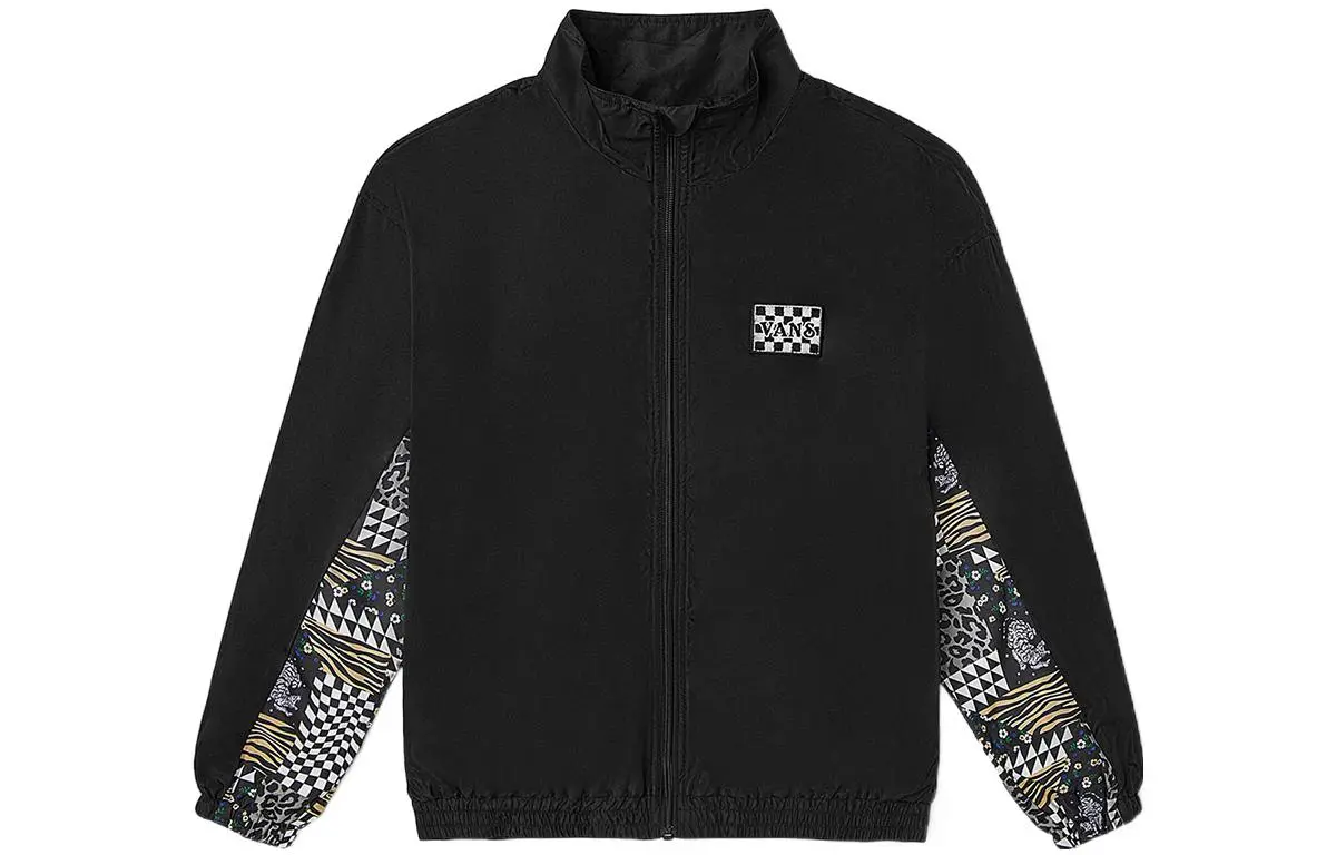 Vans Jackets Unisex Black Stand Collar Moderate Straight Fit