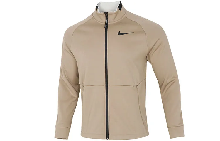 Nike Jackets Men's Khaki Stand Collar Moderate