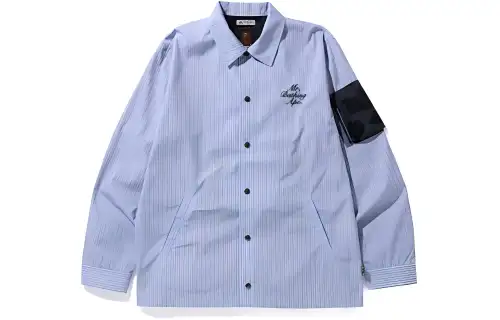Bape Thomas Mason Stripe Coach Jacket