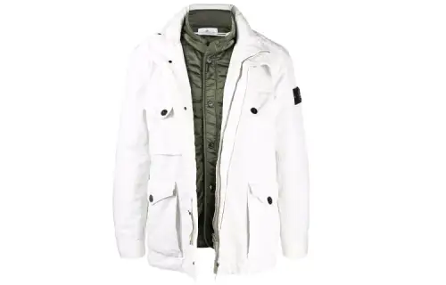 STONE ISLAND Jackets Men's White Turtleneck Moderate Other