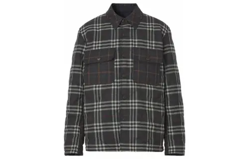 Burberry virgin wool checked overshirt
