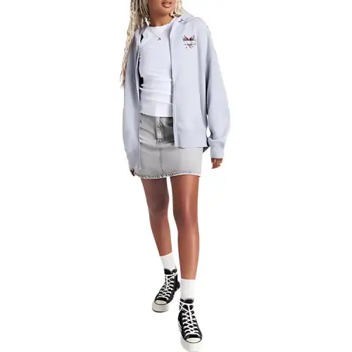 Converse Heart Tattoo Full Zip Oversized Hoodie