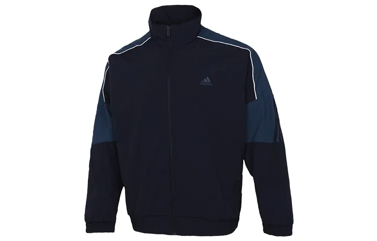 Adidas Jackets Men's Blue Stand Collar Moderate Other