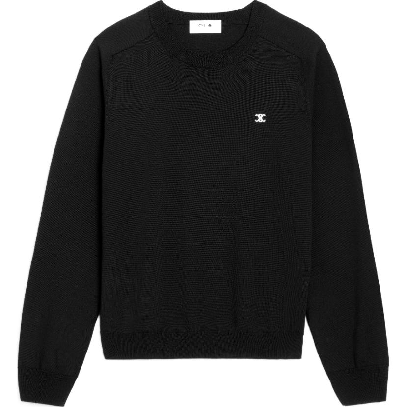 CELINE Triomphe Crew Neck Sweater In Wool