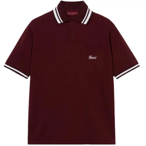 GUCCI Logo-embroidered Piqué Polo Shirt