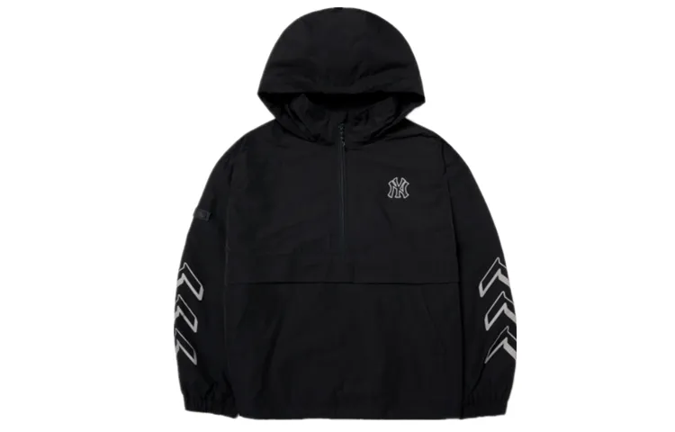 MLB New York Yankees Jackets Unisex Black Hooded (Non-detachable) Moderate