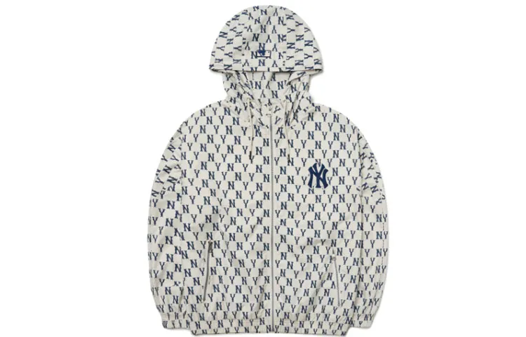 MLB Basic Logo Jackets Unisex Cream Hooded (Non-detachable) Moderate