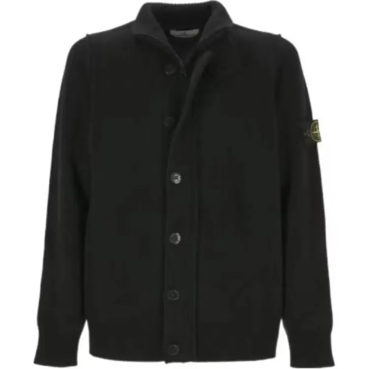 STONE ISLAND High Neck Knitted Cardigan