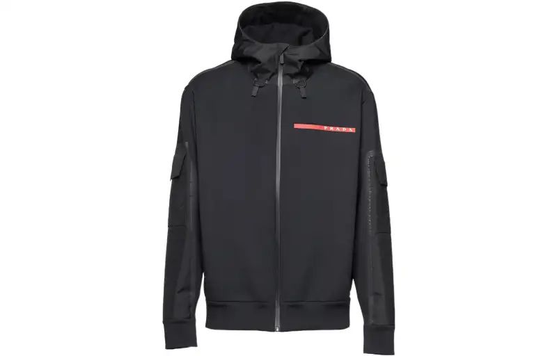 Prada zip-fastening hooded jacket