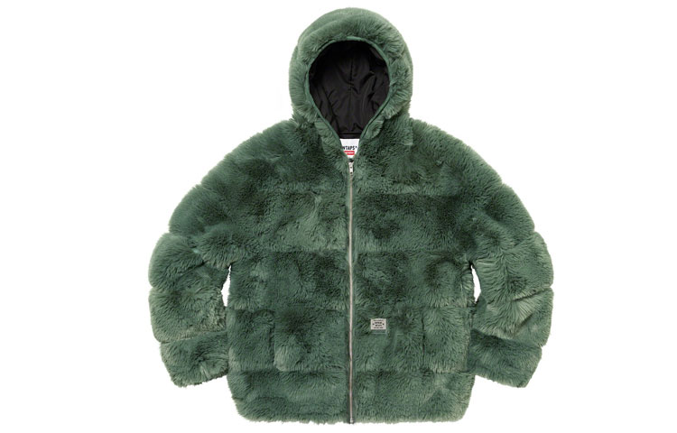 Куртка Supreme WTAPS Faux Fur Hooded Jacket (черная)
