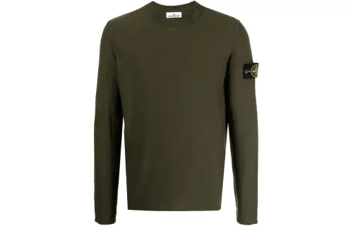 STONE ISLAND Compass-patch Crew Neck Jumper