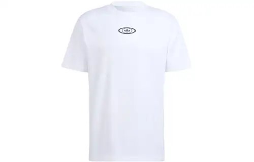 Adidas Originals REKIVE T Shirts Men's White Crew Neck Moderate Straight Fit