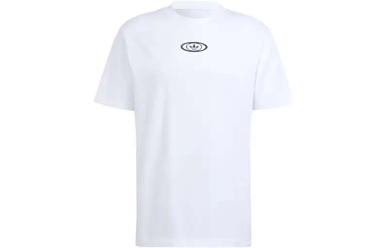 Adidas Originals REKIVE T Shirts Men's White Crew Neck Moderate Straight Fit