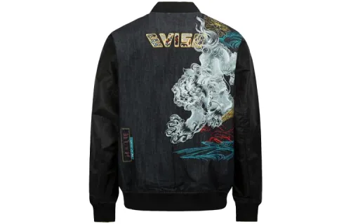 EVISU Jacket Men's Denim Blue/Black