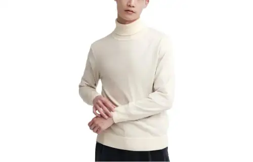 UNIQLO Sweaters Men's Ivory Turtleneck Moderate Other