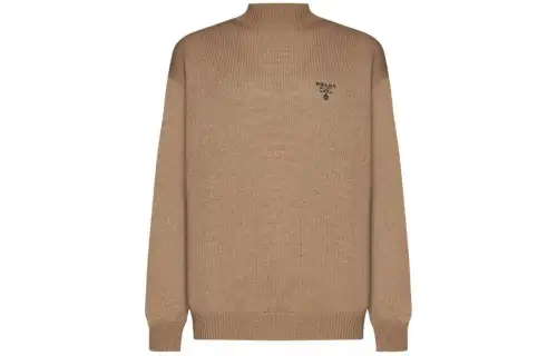 PRADA Sweaters Men's Camel Crew Neck Moderate Other
