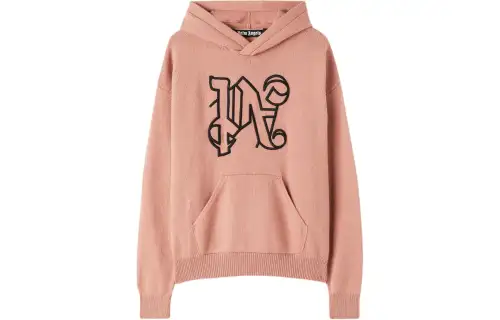 Palm Angels monogram-embroidered zip-up hoodie