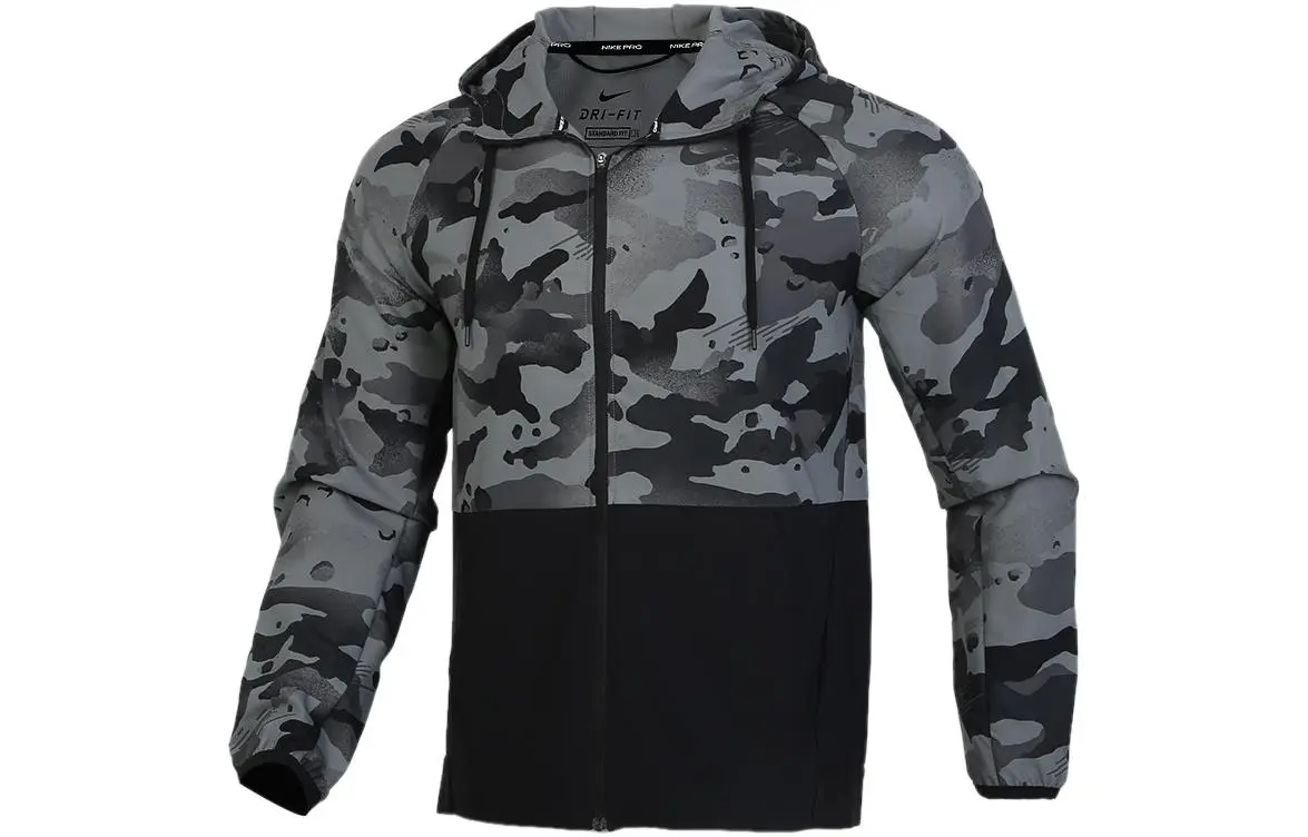 Nike Jackets Men's Black Hooded (Non-detachable) Moderate Straight Fit