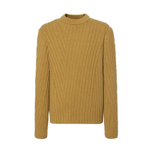 HERMES Sweaters Men's Brown Crew Neck Moderate Other