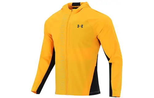 Under Armour Qualifier Jackets Men's Orange Hooded Moderate Other