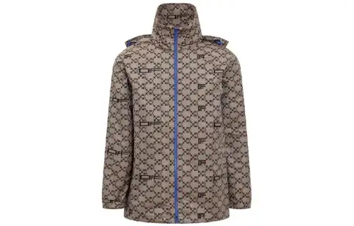 OFF WHITE Monogram Allover Windbreaker Jacket