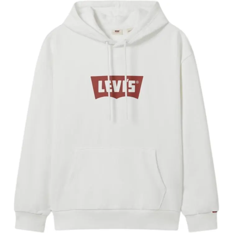 Levi's Sweatshirts Men's White Hooded Moderate Straight Fit