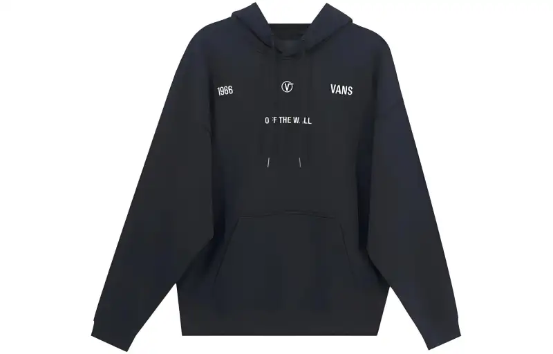 Vans Sweatshirts Men's Black Hooded Moderate Regular