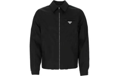 PRADA Triangle Logo Zipped Shirt