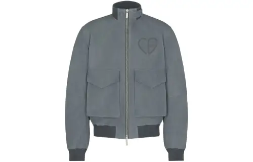 DIOR Quarterly New Products Jackets Men's Gray Stand Collar Moderate Other