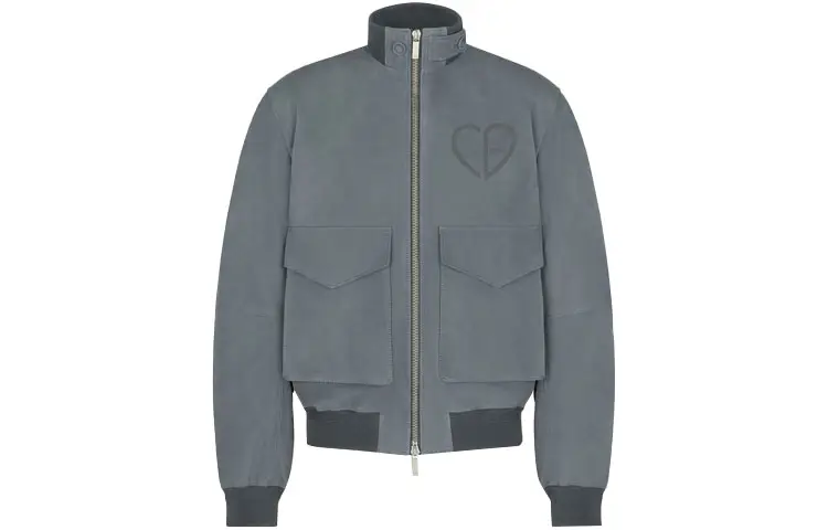 DIOR Quarterly New Products Jackets Men's Gray Stand Collar Moderate Other