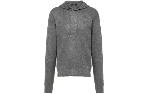 PRADA Knitwear Men's Gray Hooded Moderate Other
