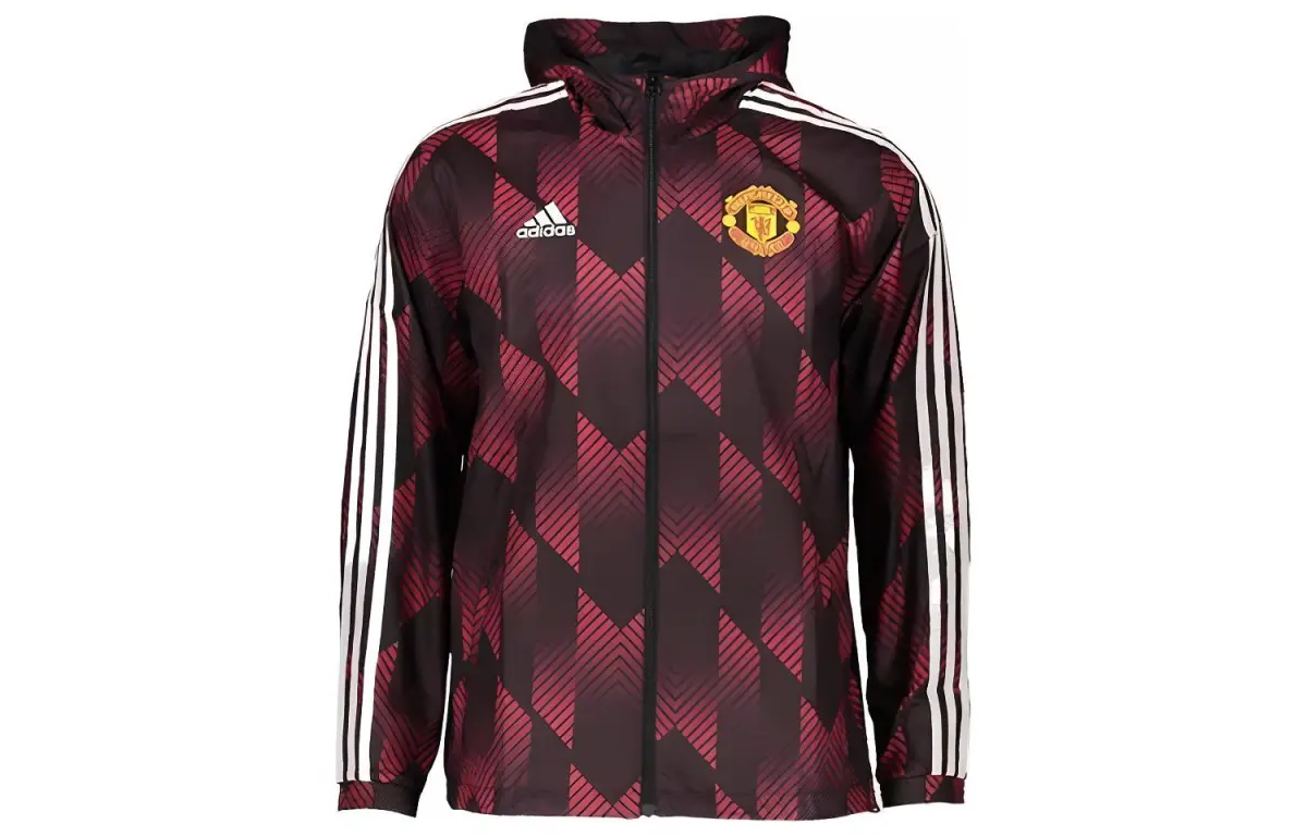 Adidas Manchester United Jackets Men's Fuchsia Hooded Moderate