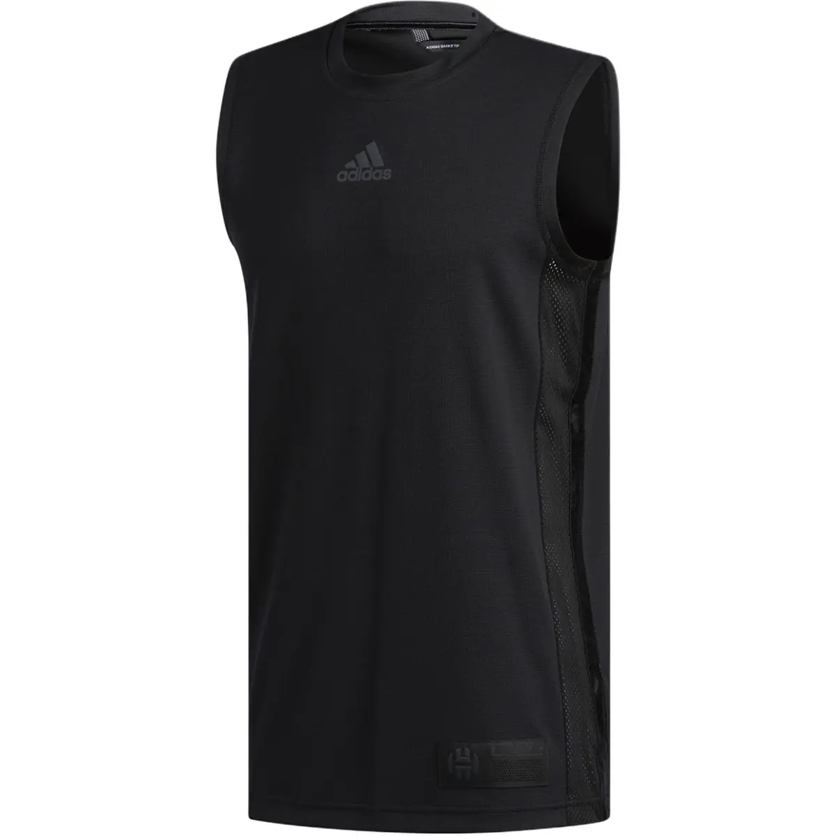 Adidas Tank Tops Men's Black Crew Neck Moderate Straight Fit