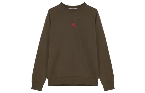 Jordan Sweatshirts Men's Olive Crew Neck Moderate Regular