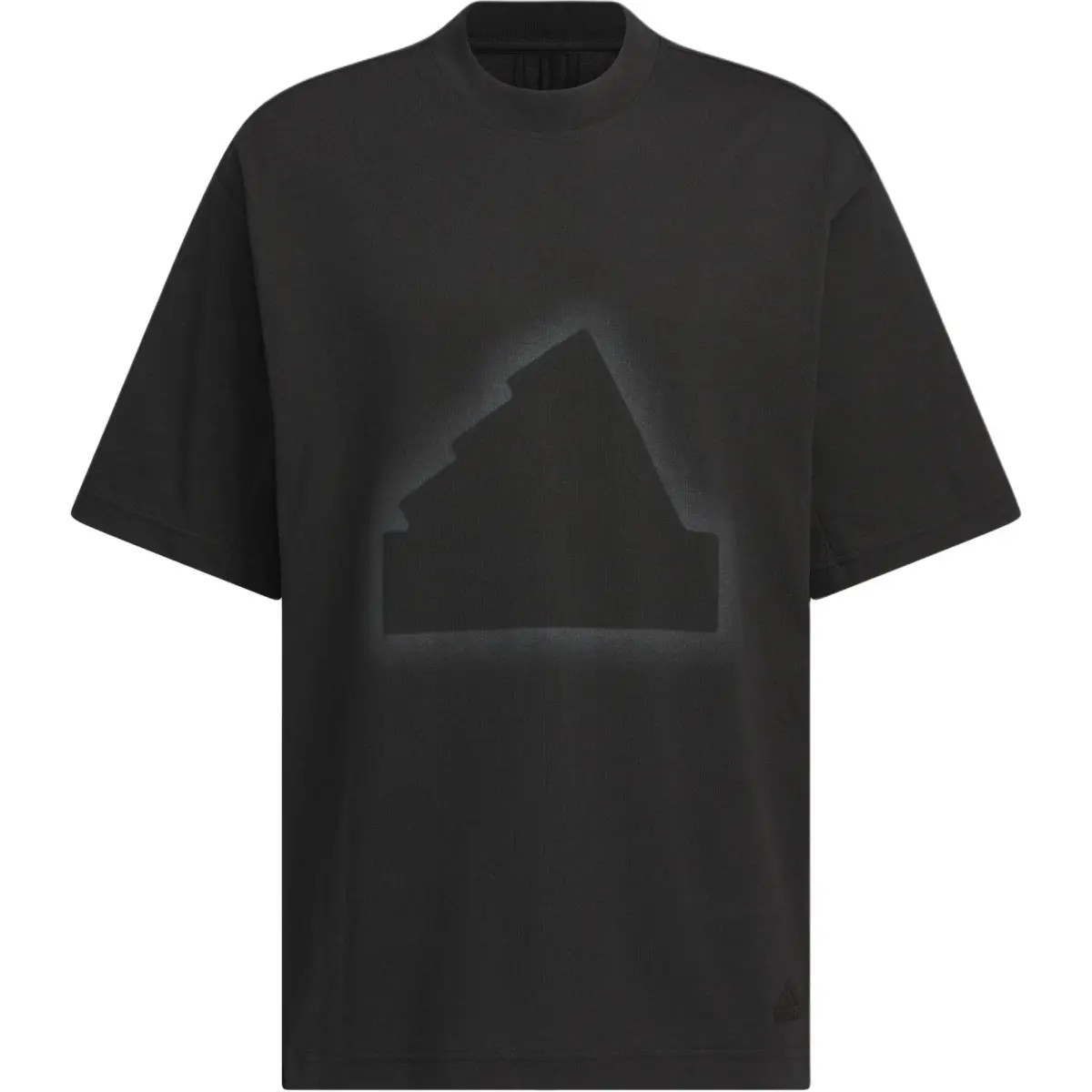 Adidas T-Shirts Men's Black Crew Neck Moderate Straight Fit