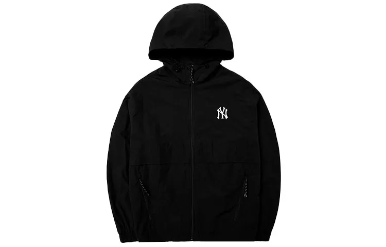 MLB Jackets Unisex Black Hooded (Non-detachable) Moderate