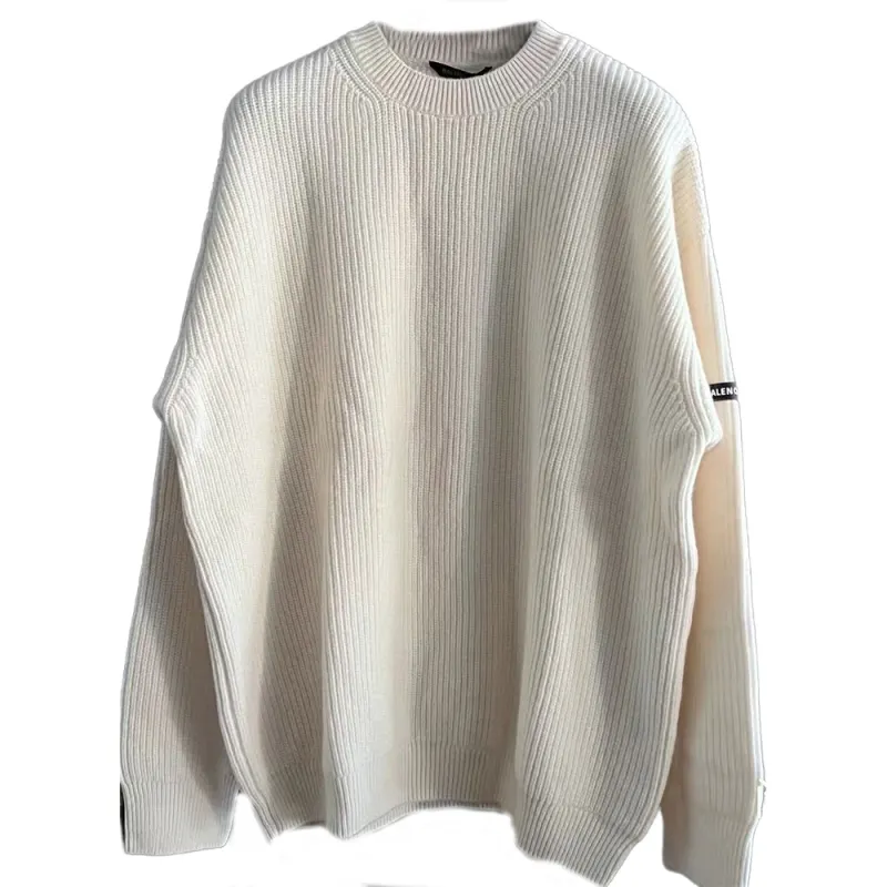 Balenciaga SS24 Sweater Loose Fit Men's White