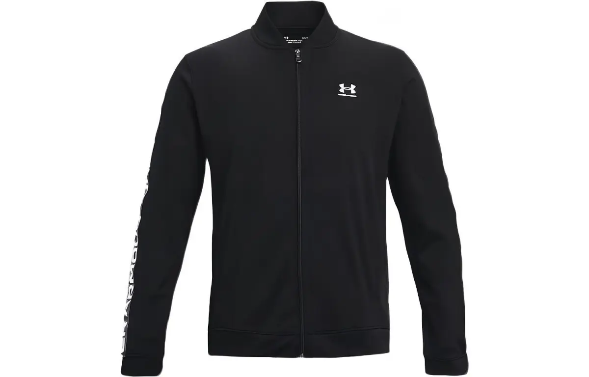 Under Armour Tricot Jackets Men's Black Baseball Collar Moderate Other